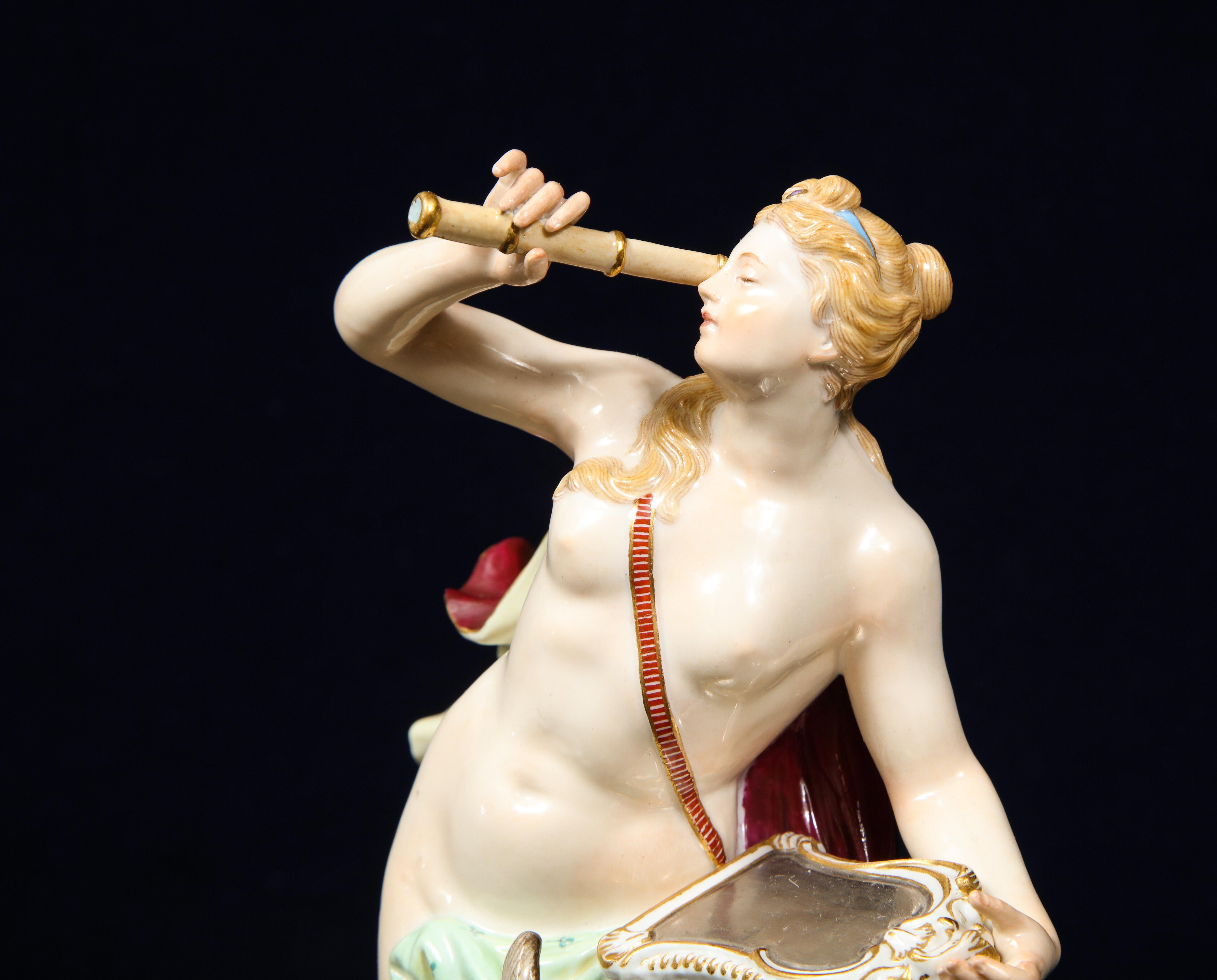 Set of 5 Meissen Figures Emblematic of the Senses by J.J. Kändler and Eberlein For Sale 3