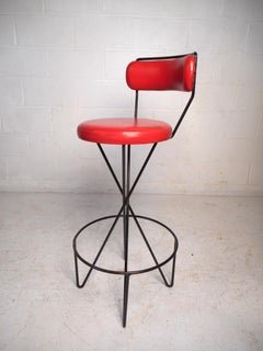 Ensemble de 5 tabourets de bar du milieu du siècle par Paul Tuttle