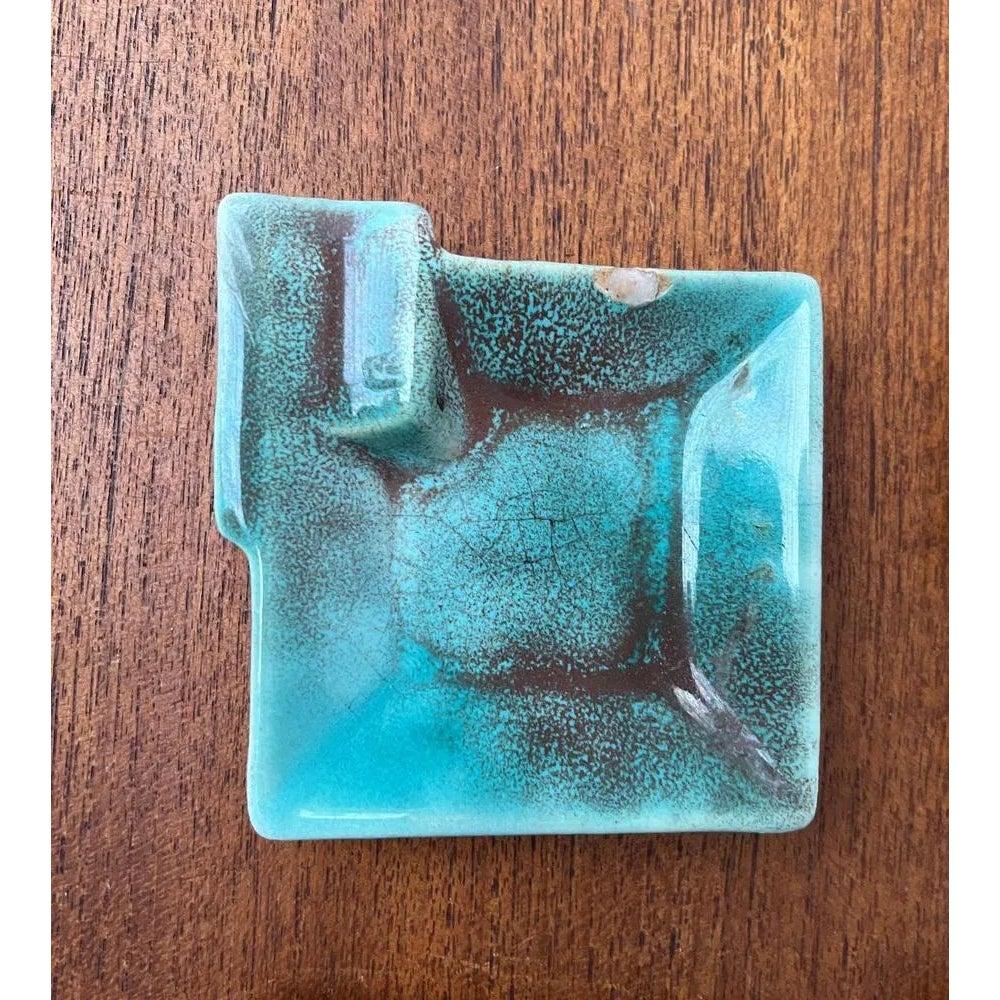 Set of 5 Mid-Century Ceramic Stacking Ashtrays with Wooden Boxes, 1960s For Sale 1