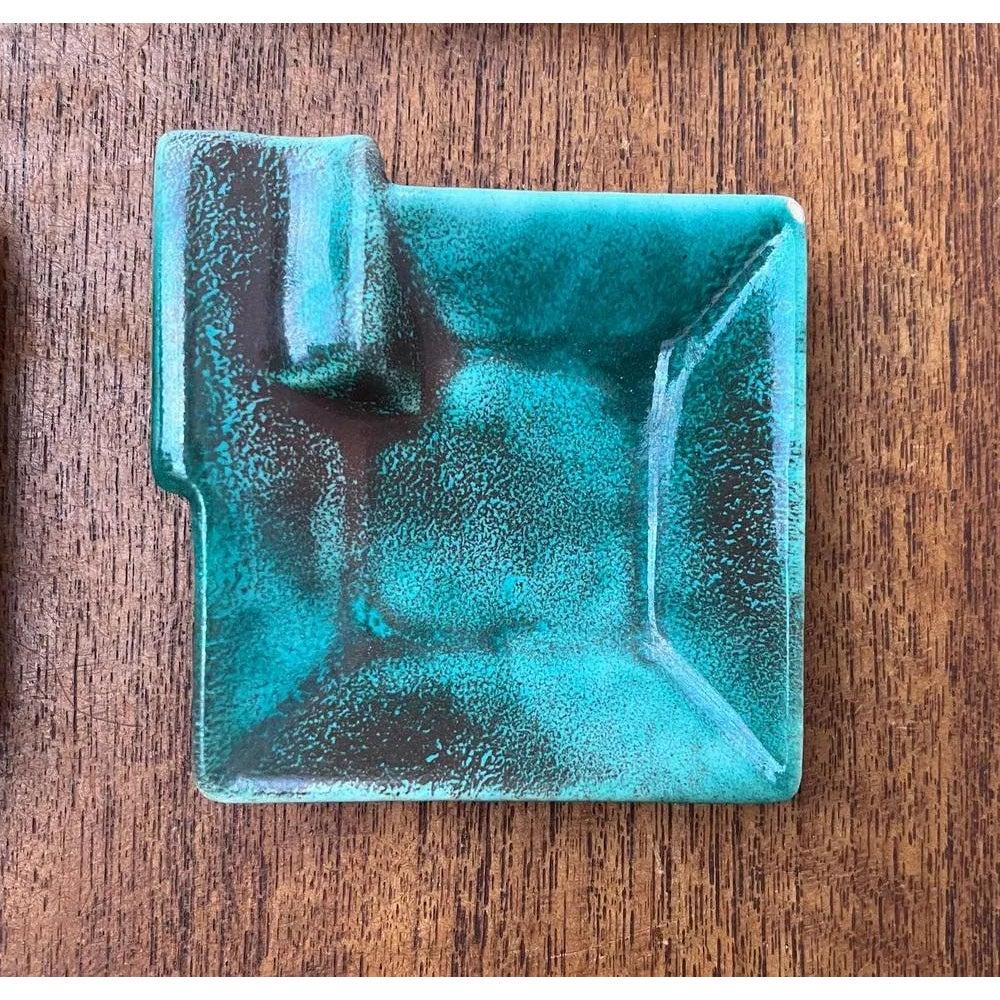 Set of 5 Mid-Century Ceramic Stacking Ashtrays with Wooden Boxes, 1960s For Sale 3