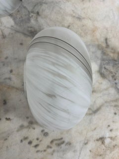 Set Of 5 Mid-century Curved Murano Glass Shell Wall Lamps, 1960s