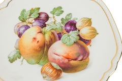 Set of 5 Mid-Century Czech Hand Painted China Fruit Plates