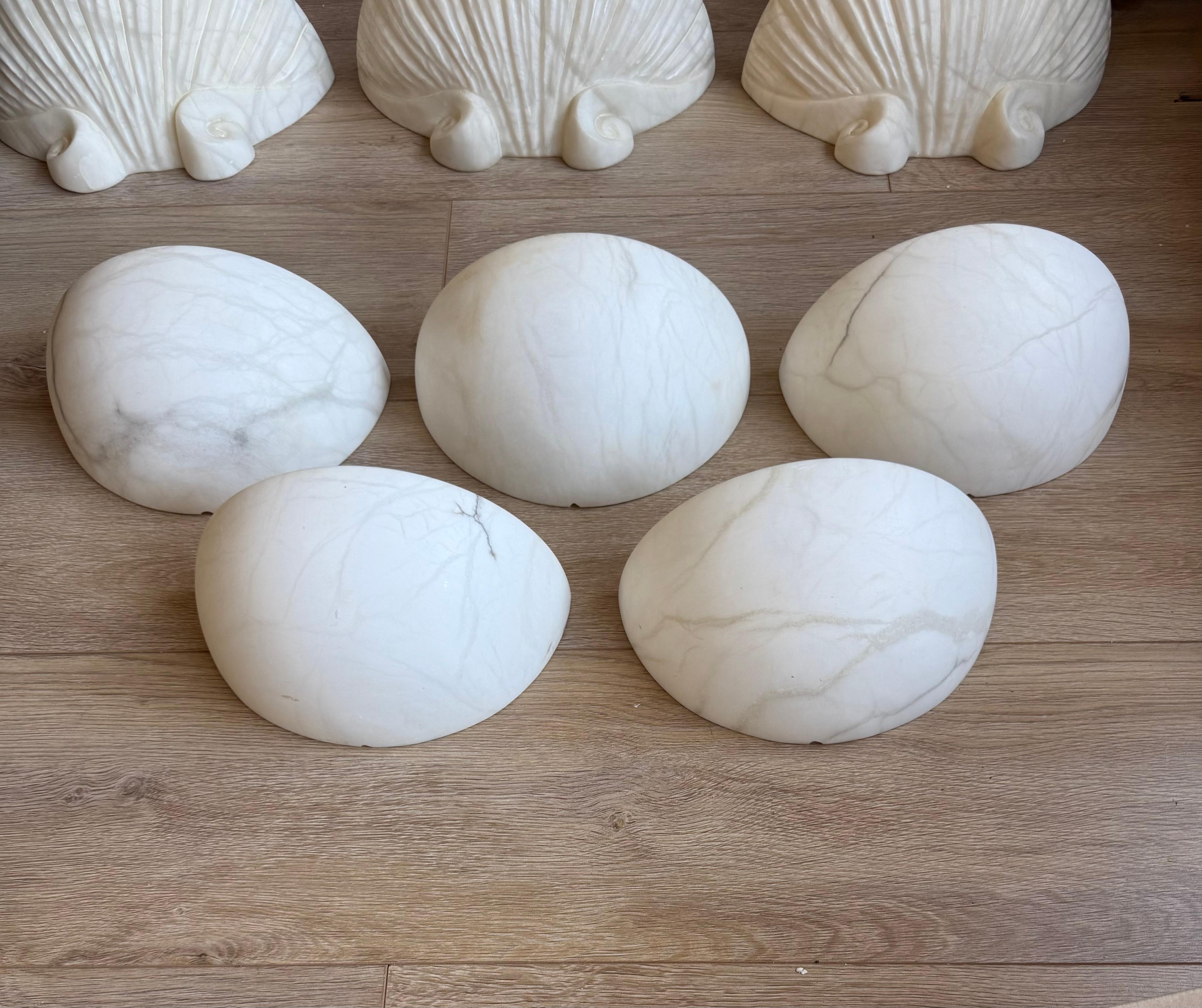 Set di 5 lampade da parete in alabastro di stile Art Deco del MidCentury, Timeless Design in vendita 1