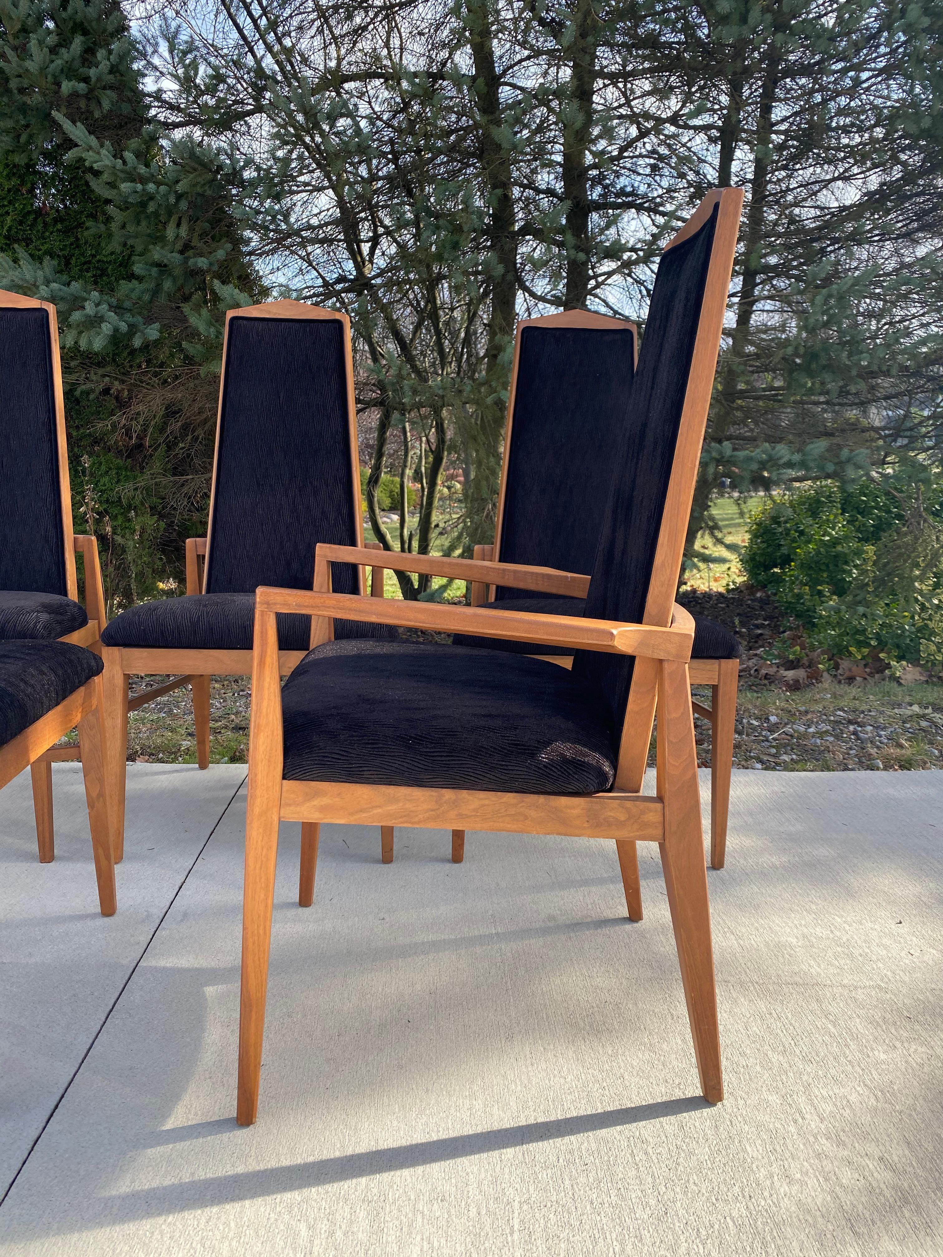 Mid-Century Modern Set of 5 Mid-Century Foster-McDavid Dining Chairs For Sale