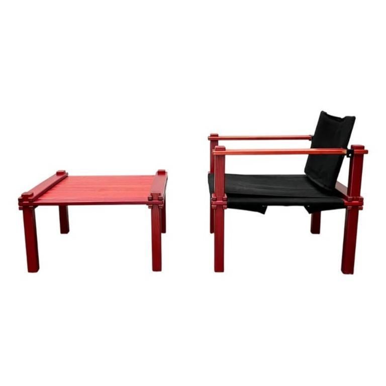 Set of 5 Mid-Century German Farmer Series Chairs and Table by Gerd Lange, 1960s