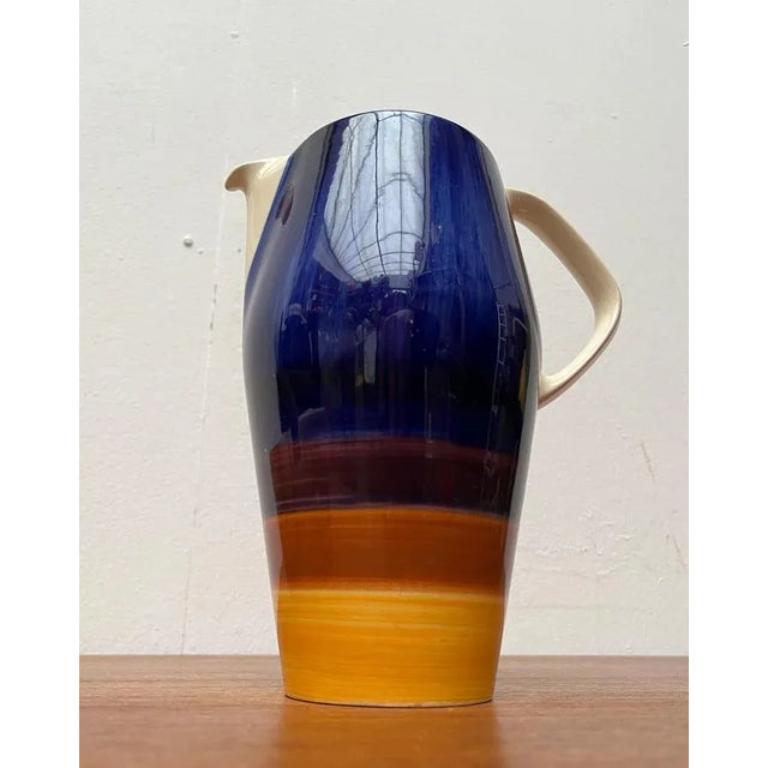 Set of 5 Mid-Century German Handpainted Decor 507 Ceramic Jug with Mugs, 1960s For Sale 2