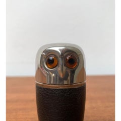Set of 5 Mid-Century German Owl Style Metal Shot Glasses, 1960s