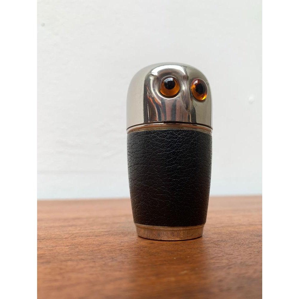 Set of 5 Mid-Century German Owl Style Metal Shot Glasses, 1960s In Excellent Condition For Sale In Hamburg, DE