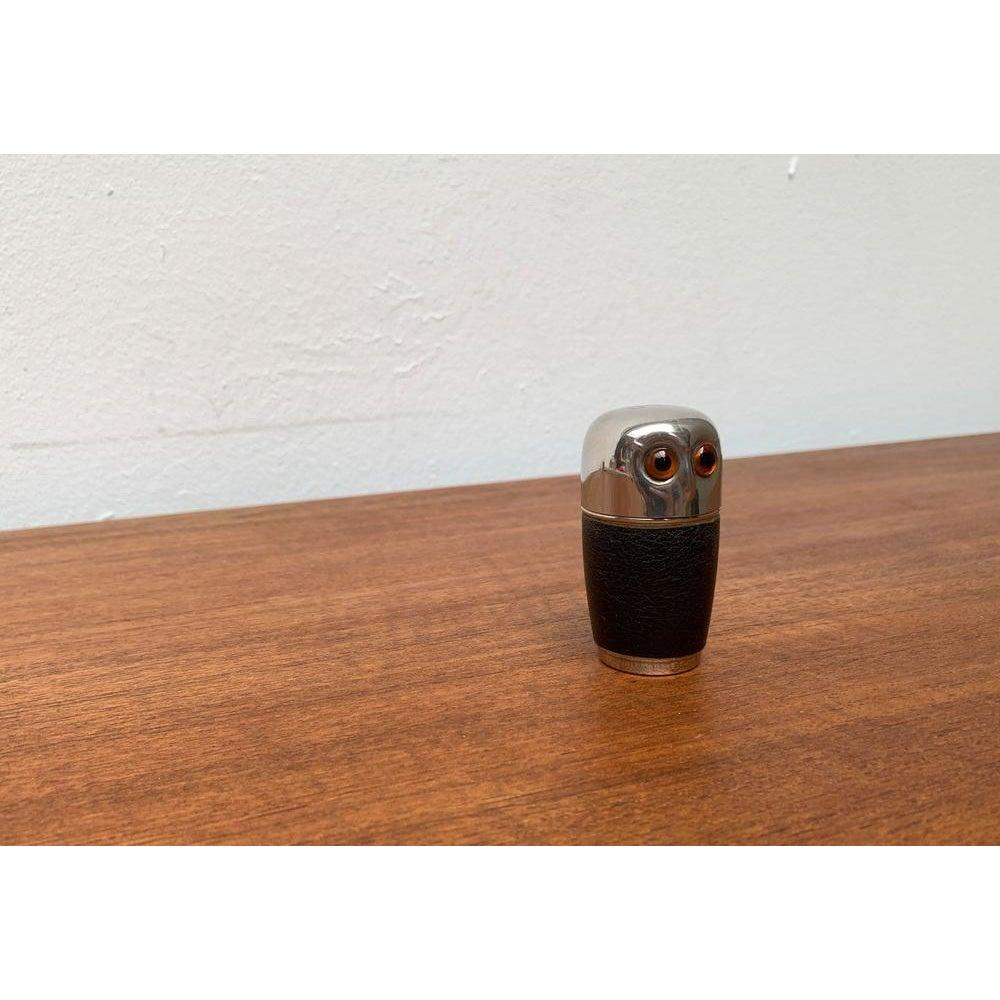 Set of 5 Mid-Century German Owl Style Metal Shot Glasses, 1960s For Sale 2