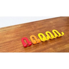 Set of 5 Mid-Century German Space Age Coat Hooks, 1960s