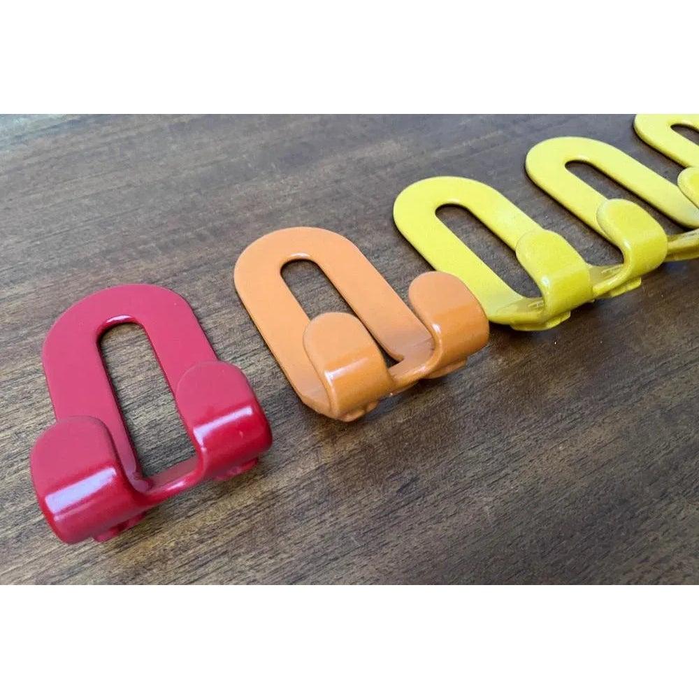 Mid-Century Modern Set of 5 Mid-Century German Space Age Coat Hooks, 1960s For Sale