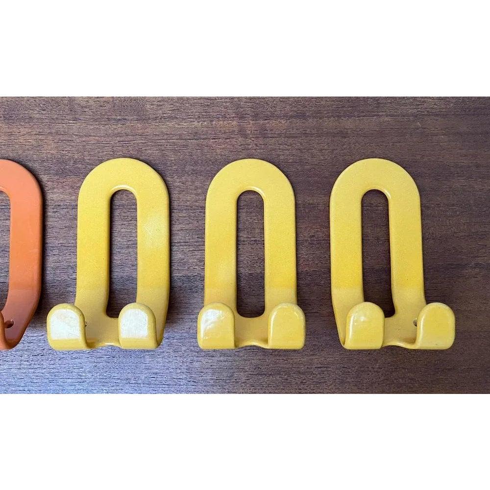 Set of 5 Mid-Century German Space Age Coat Hooks, 1960s For Sale 3