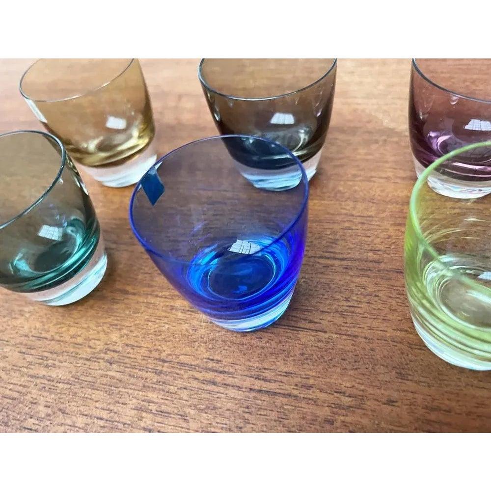 Set di 5 bicchieri da shot colorati dell'era spaziale tedesca di metà secolo di Gral Glass, anni '60 in vendita 6