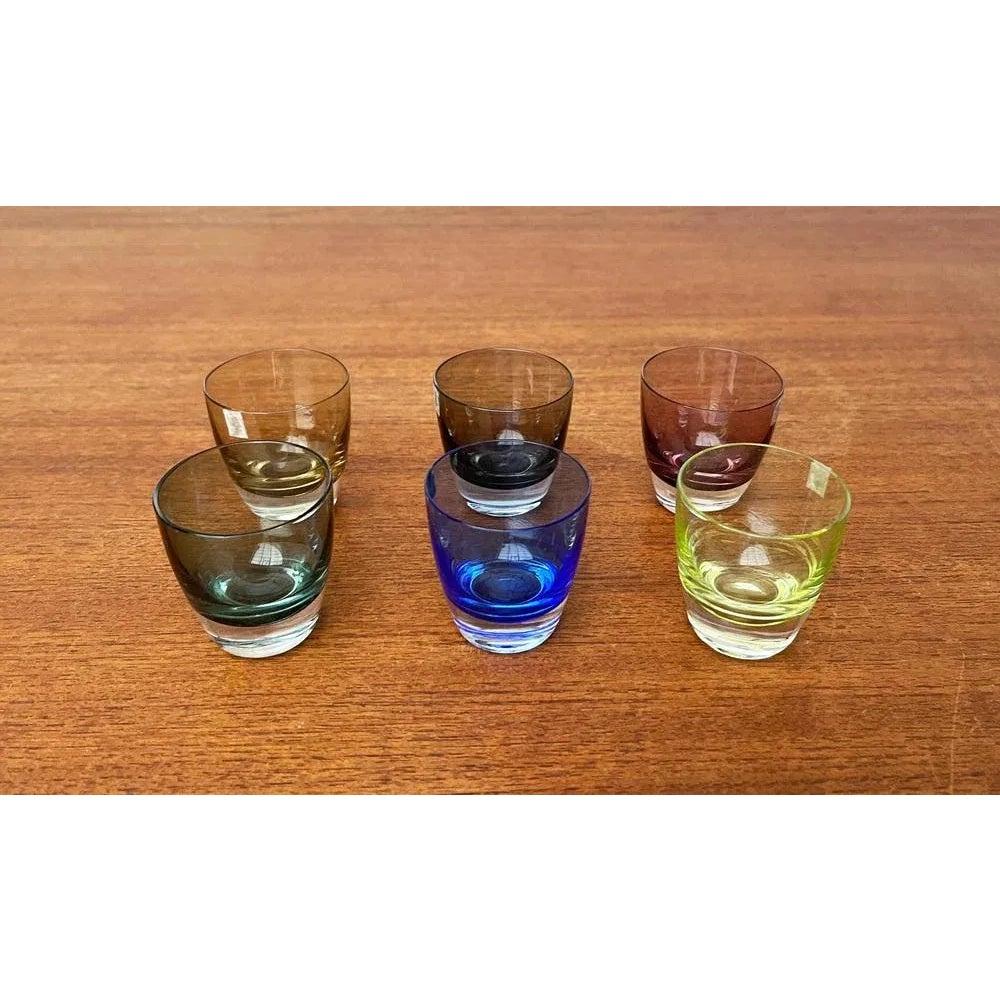 Set di 5 bicchieri da shot colorati dell'era spaziale tedesca di metà secolo di Gral Glass, anni '60 In condizioni ottime in vendita a Hamburg, DE