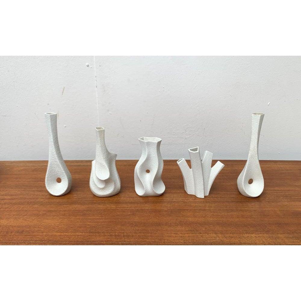 Set di 5 vasi scultorei Op Art tedeschi di metà secolo, di Peter Müller, 1960 In condizioni ottime in vendita a Hamburg, DE