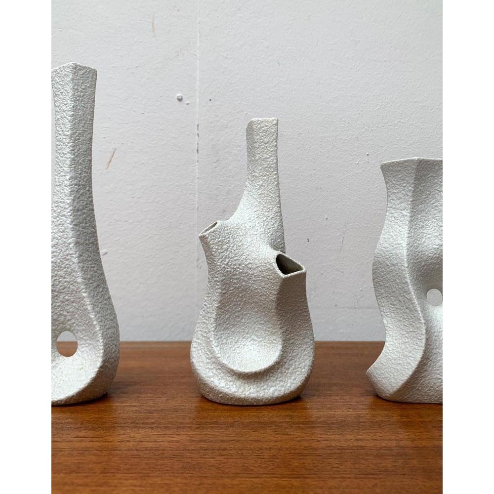 Ceramica Set di 5 vasi scultorei Op Art tedeschi di metà secolo, di Peter Müller, 1960 in vendita