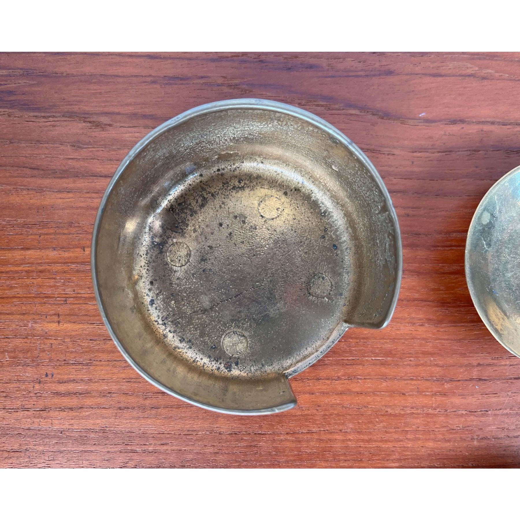 Juego de 5 ceniceros apilables de latón austriaco moderno de mediados de siglo, años 60 en venta 5