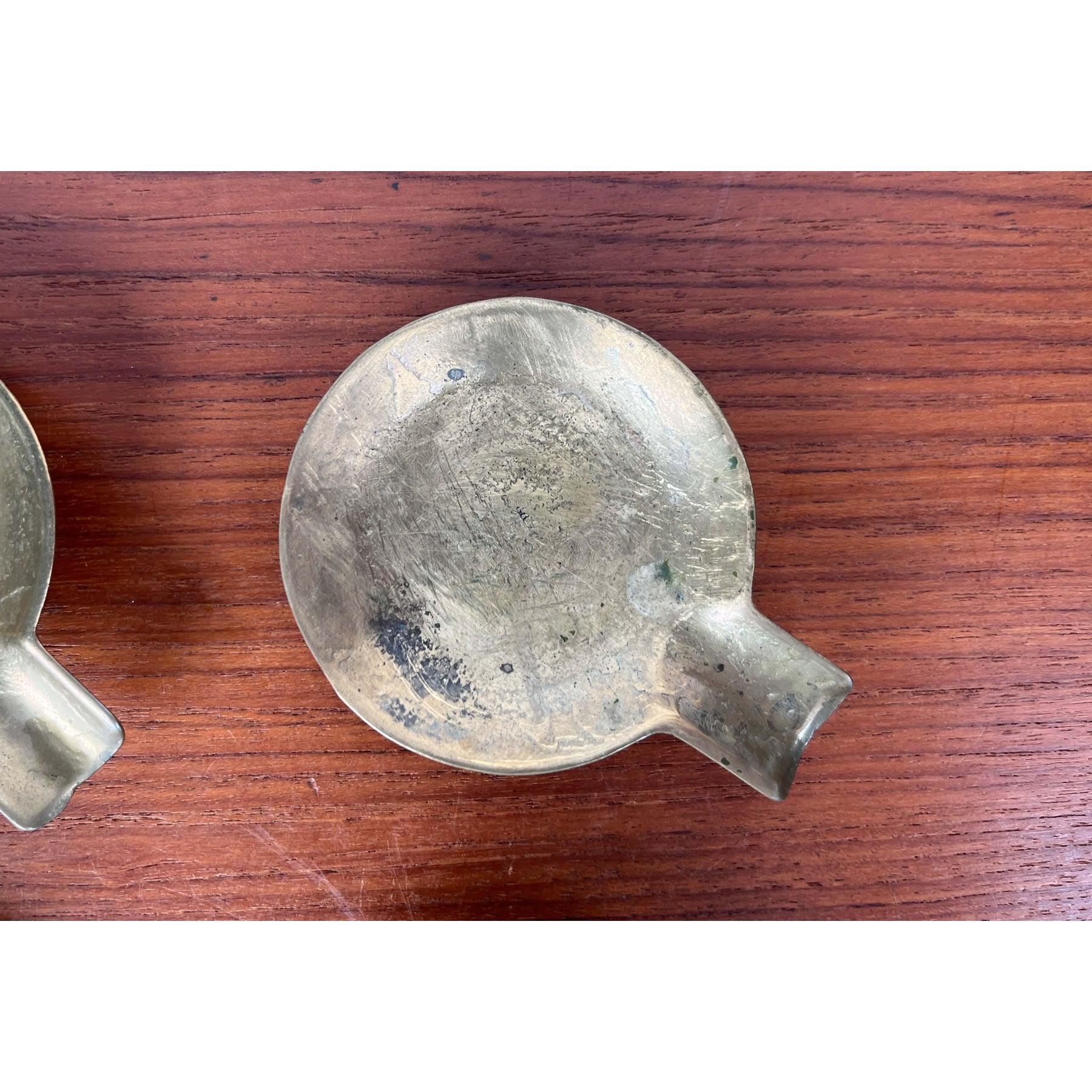 Juego de 5 ceniceros apilables de latón austriaco moderno de mediados de siglo, años 60 en venta 9