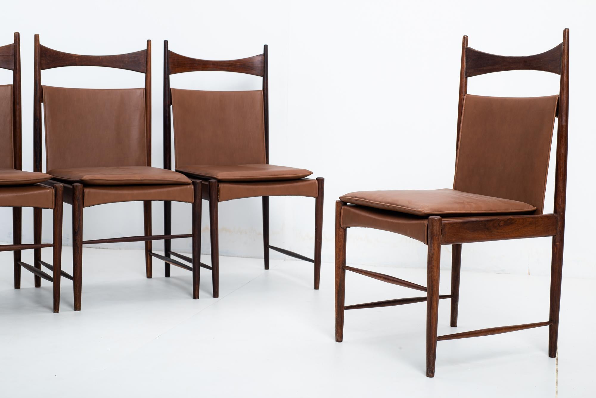Set of 5 Mid-Century Modern Cantu Alta Chairs by Sergio Rodrigues, Brazil, 1960s For Sale 2