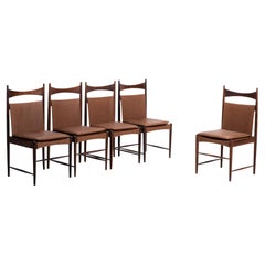 Set of 5 Mid-Century Modern Cantu Alta Chairs by Sergio Rodrigues, Brazil, 1960s
