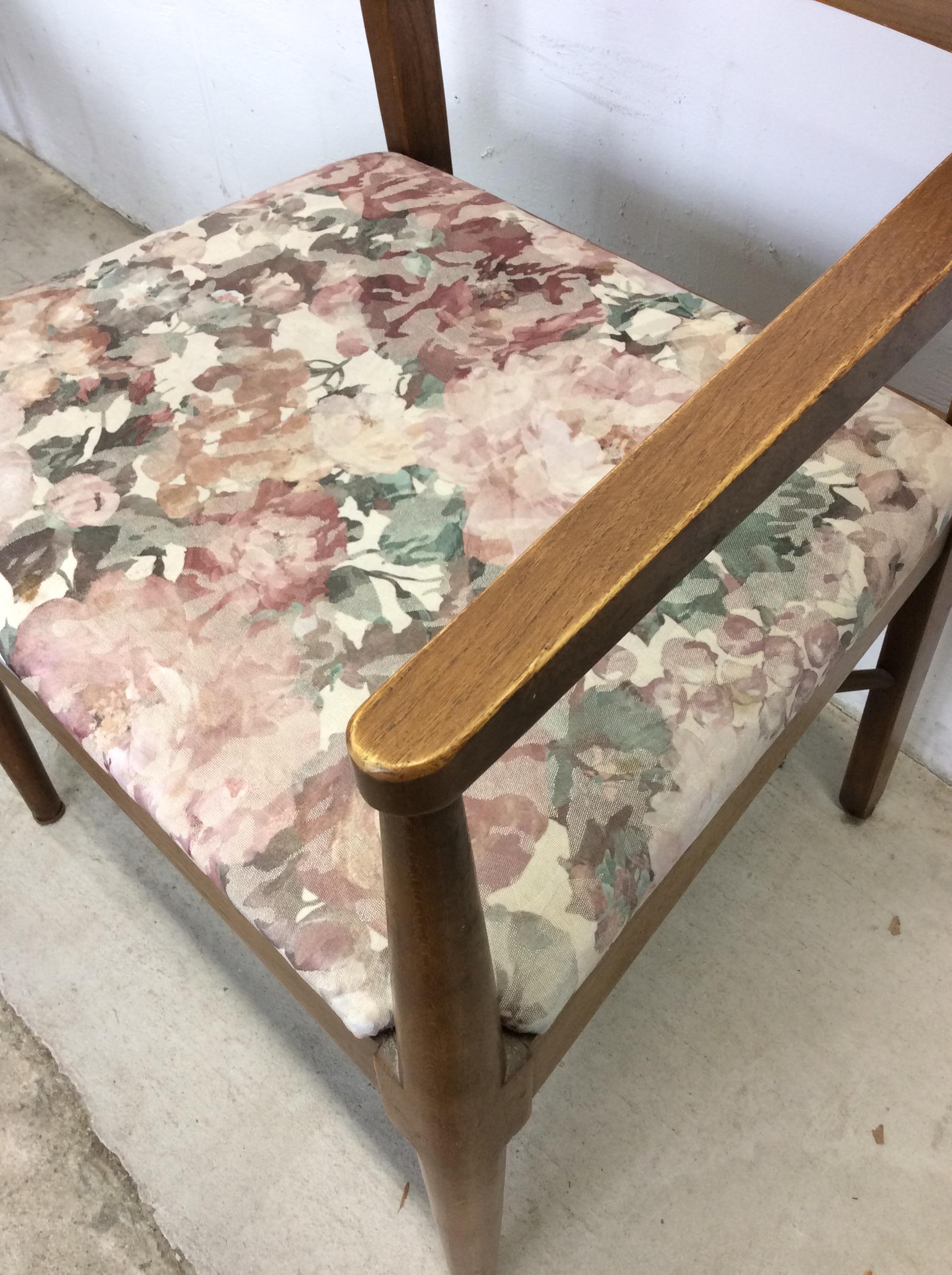 Satz von 5 Mid Century Modern Dining Chairs mit Caned Back & Vintage Polstermöbel im Angebot 4