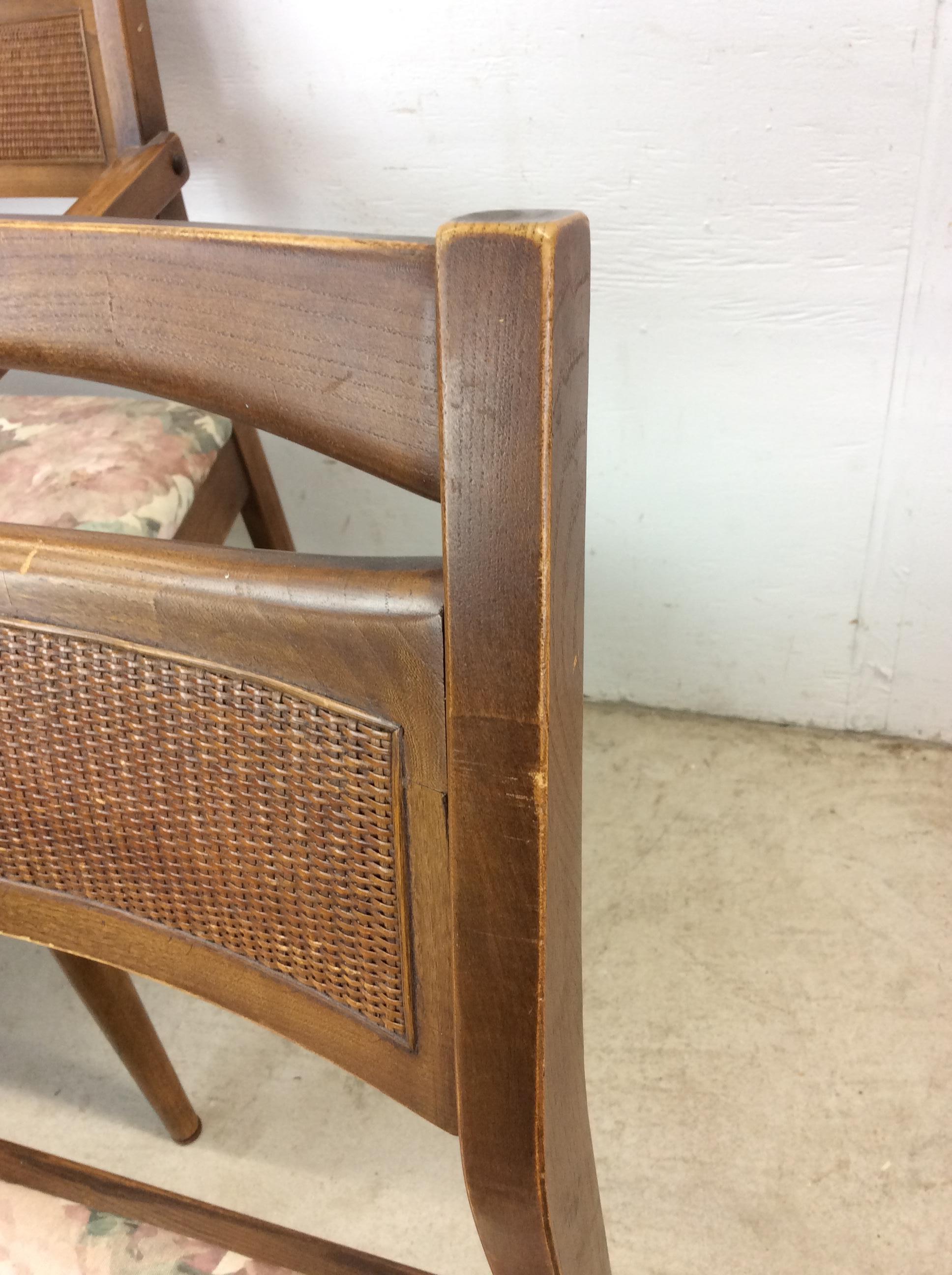Satz von 5 Mid Century Modern Dining Chairs mit Caned Back & Vintage Polstermöbel im Angebot 5