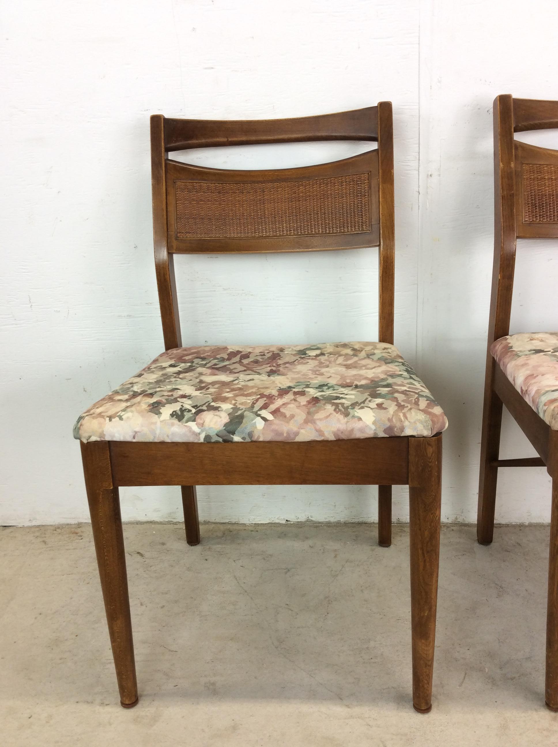 Satz von 5 Mid Century Modern Dining Chairs mit Caned Back & Vintage Polstermöbel im Angebot 10