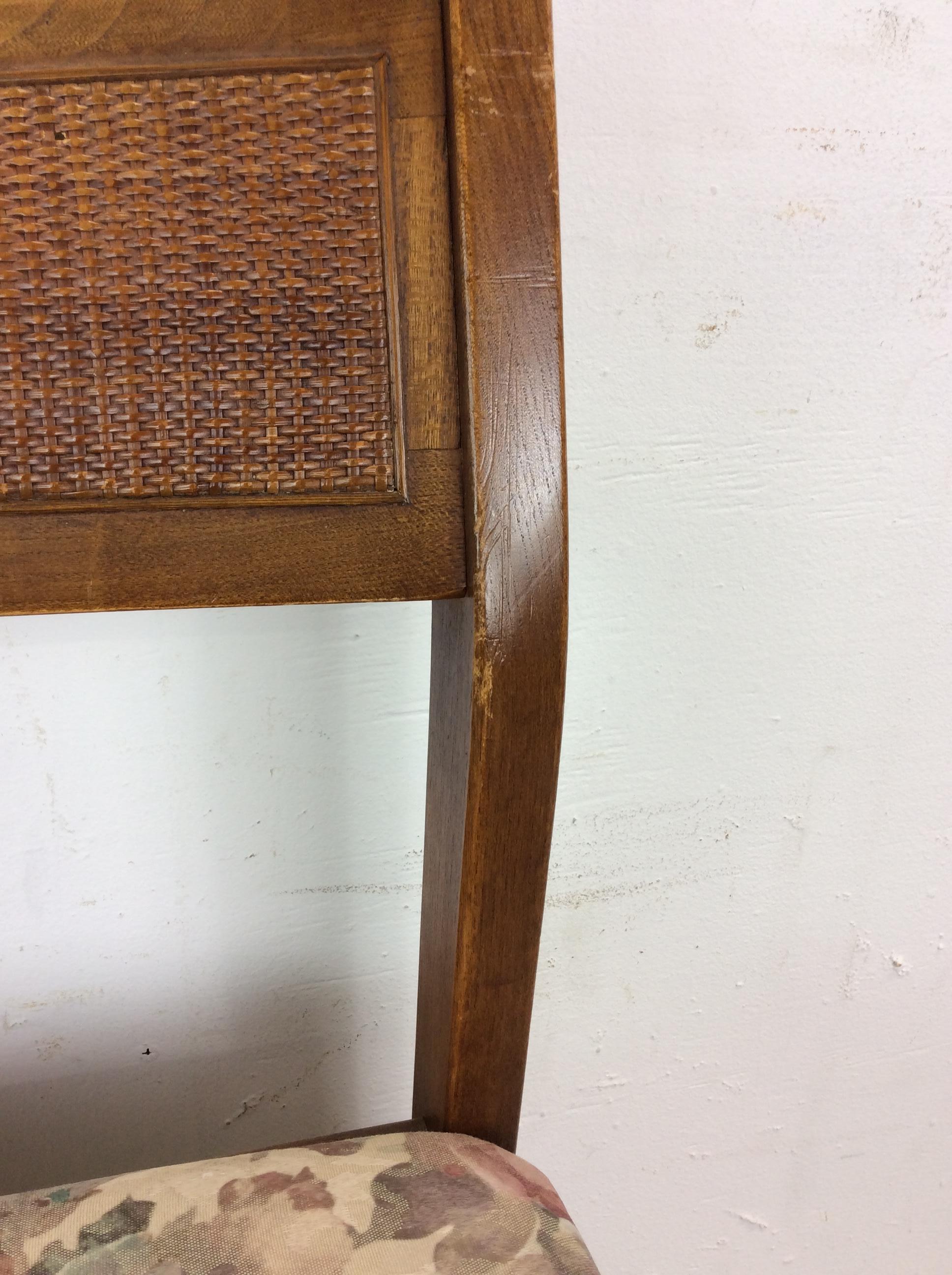 Satz von 5 Mid Century Modern Dining Chairs mit Caned Back & Vintage Polstermöbel im Angebot 12
