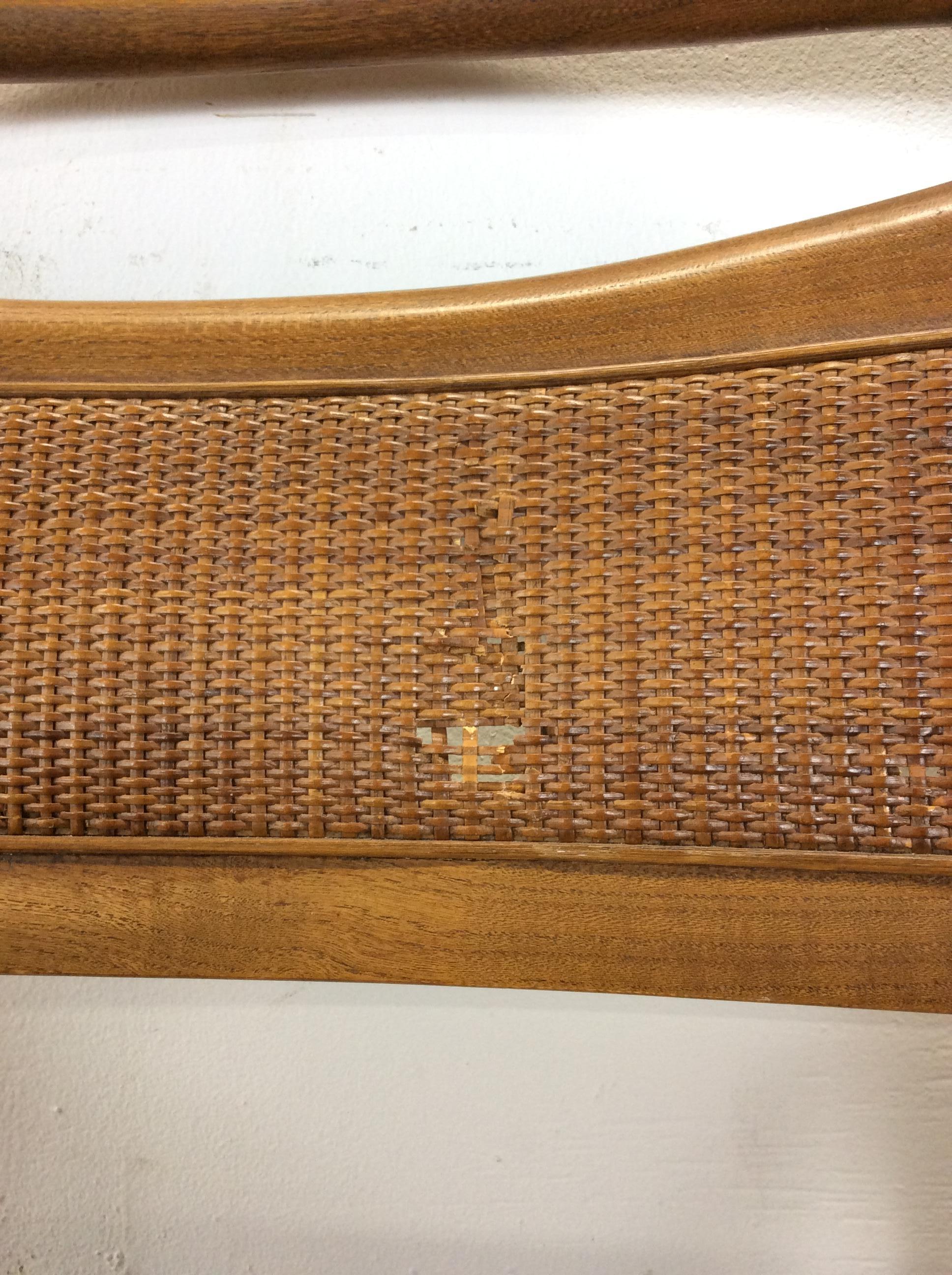 Satz von 5 Mid Century Modern Dining Chairs mit Caned Back & Vintage Polstermöbel im Angebot 3