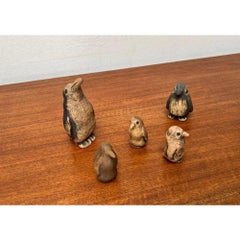 Set of 5 Mid-Century Pottery Penguin Figurines from Worspweder Keramik, 1960s