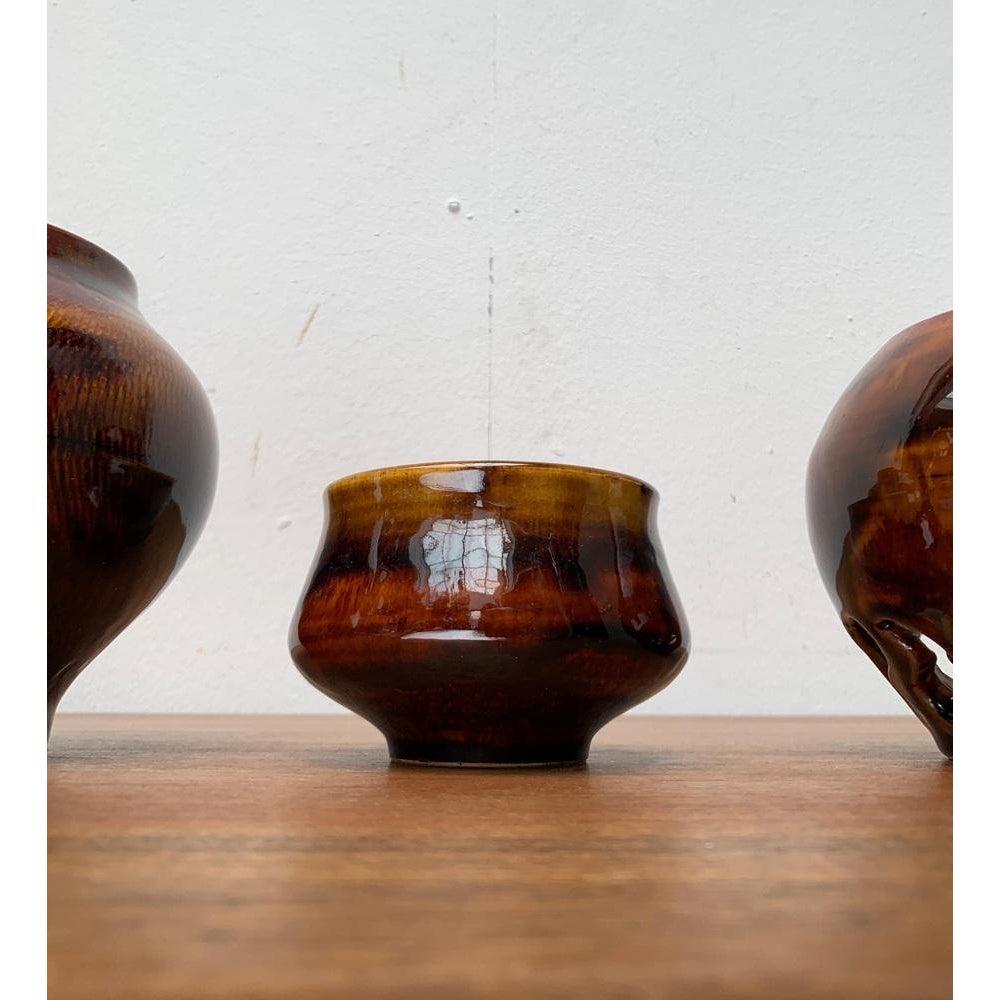 Set di 5 vasi, caraffe, ciotole e portacandele in stile Studio Pottery del 1960 in vendita 2