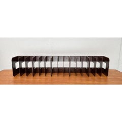 Set of 5 Mid-Century Swedish Space Age Magazine and Vinyl Rack, 1960s