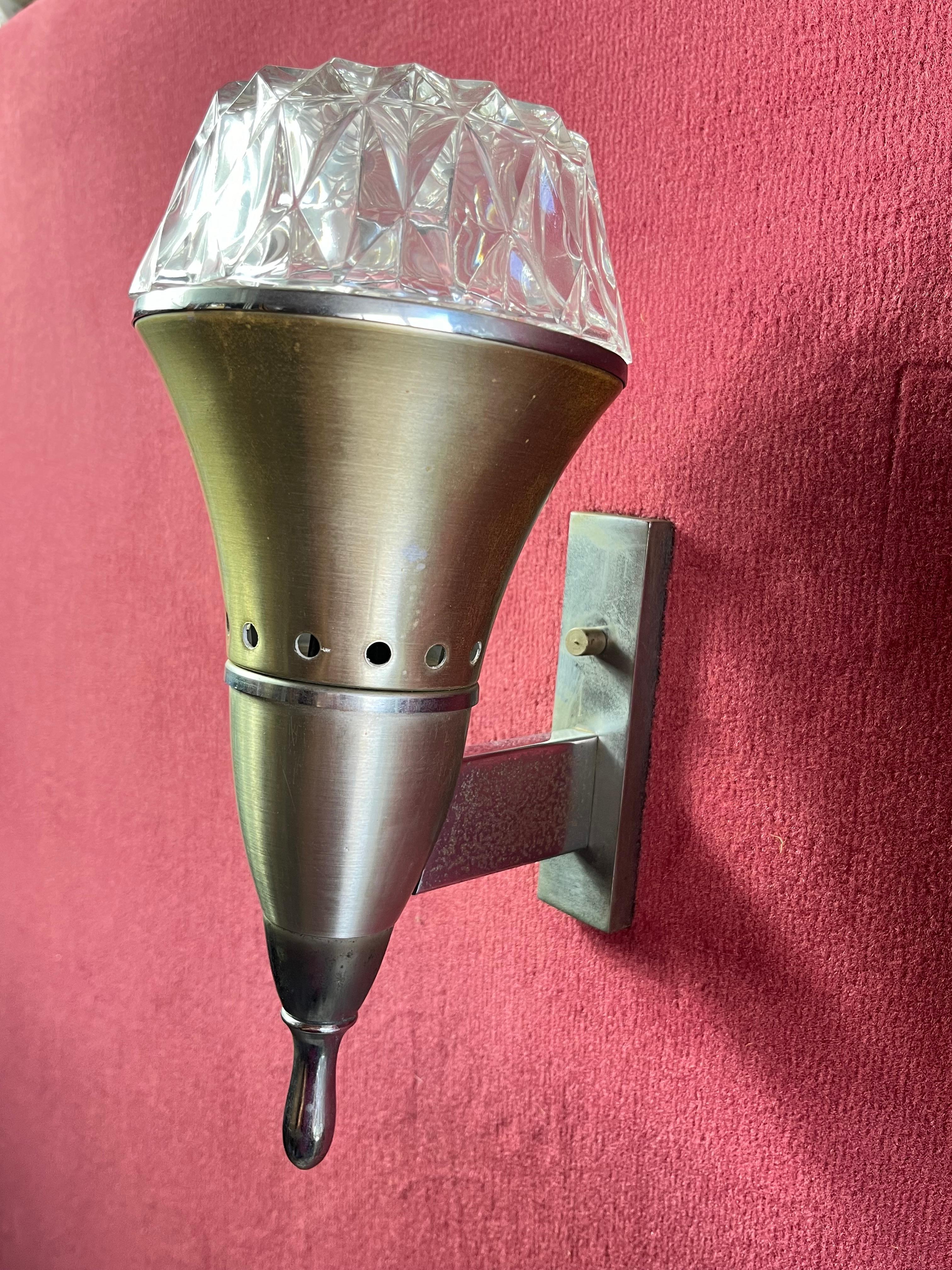 Juego de 5 lámparas de pared de mediados de siglo atribuidas a Ignazio Gardella para Azucena Años 60 Metal en venta