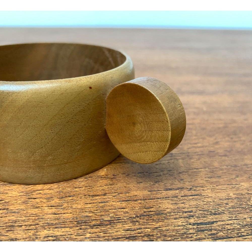 Set di 5 bicchieri da tè in legno di metà secolo, anni '60 in vendita 6