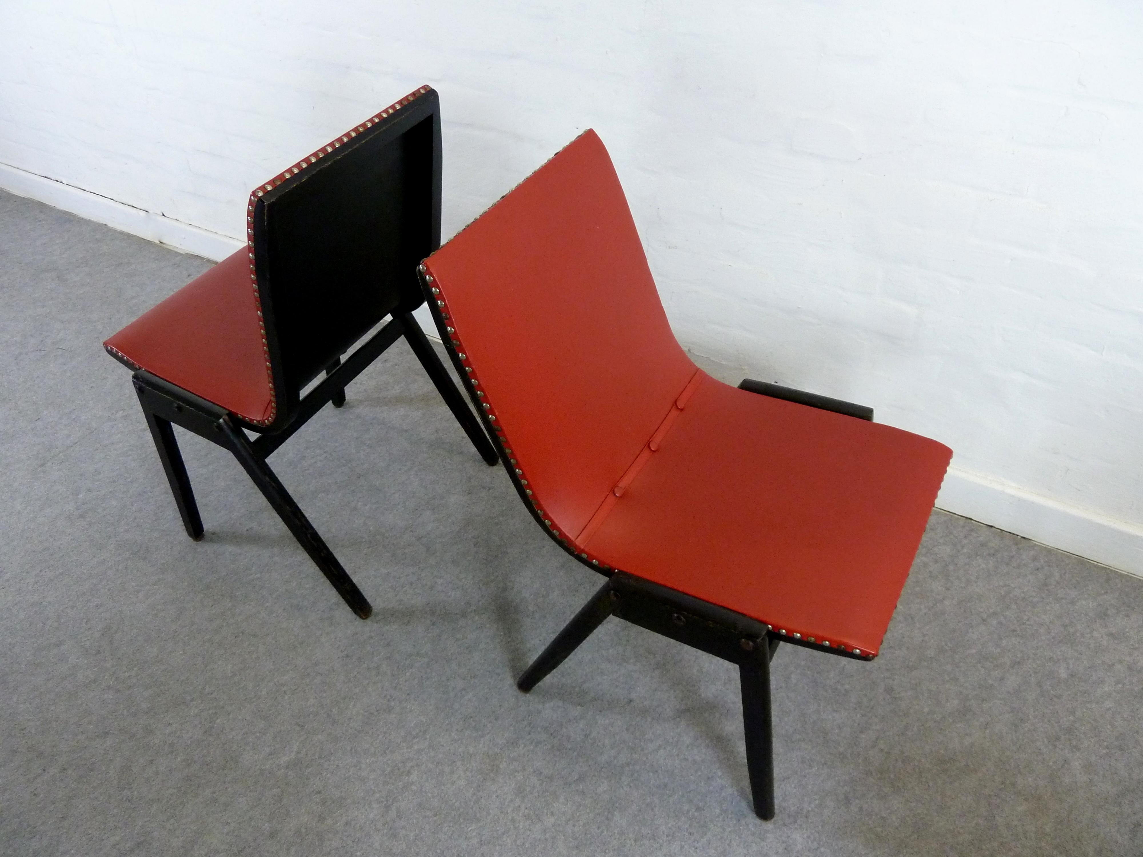 Set of 5 Midcentury Dining Chairs from Austrian Designer Roland Rainer For Sale 2