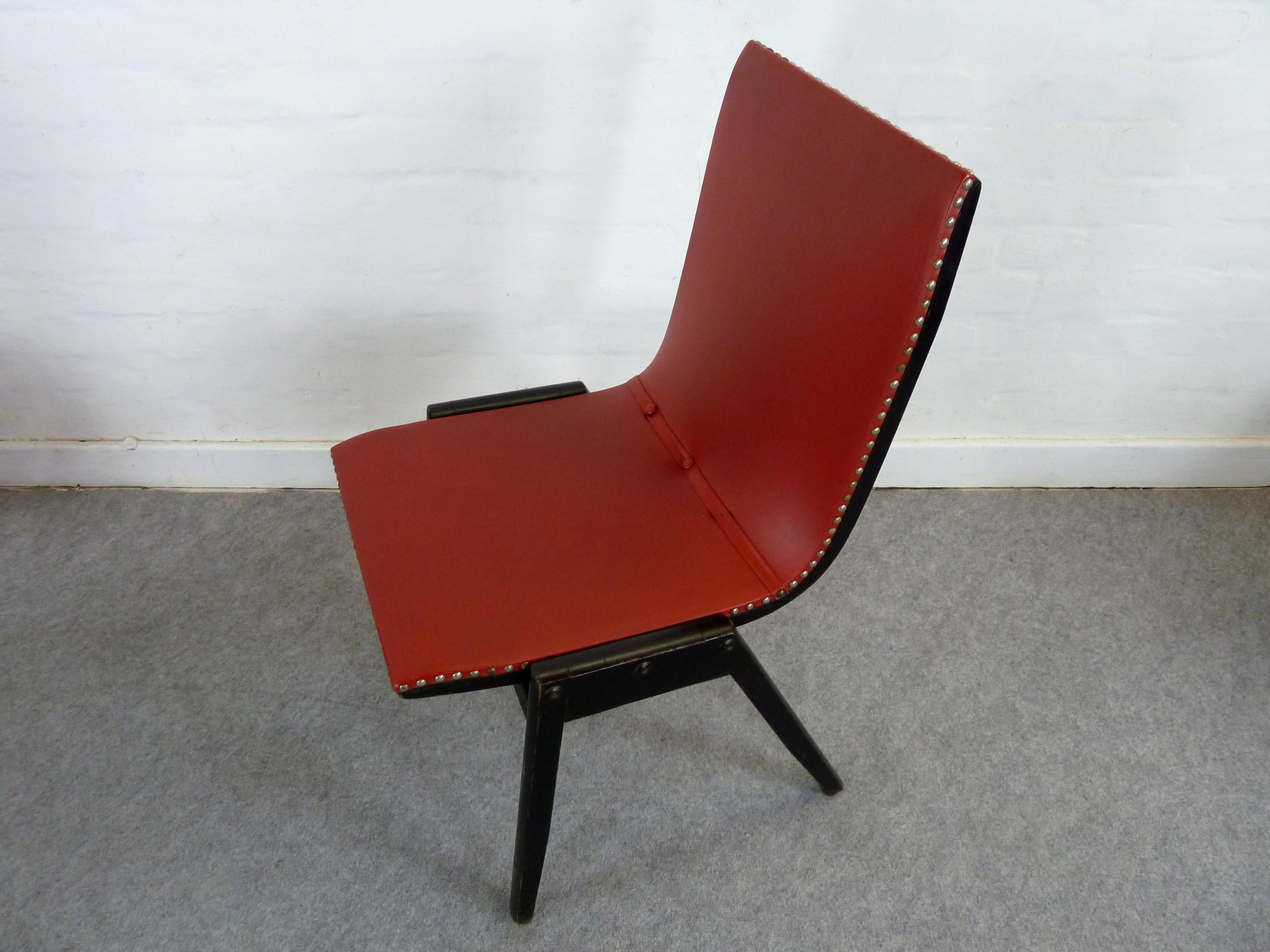 Set of 5 Midcentury Dining Chairs from Austrian Designer Roland Rainer For Sale 4