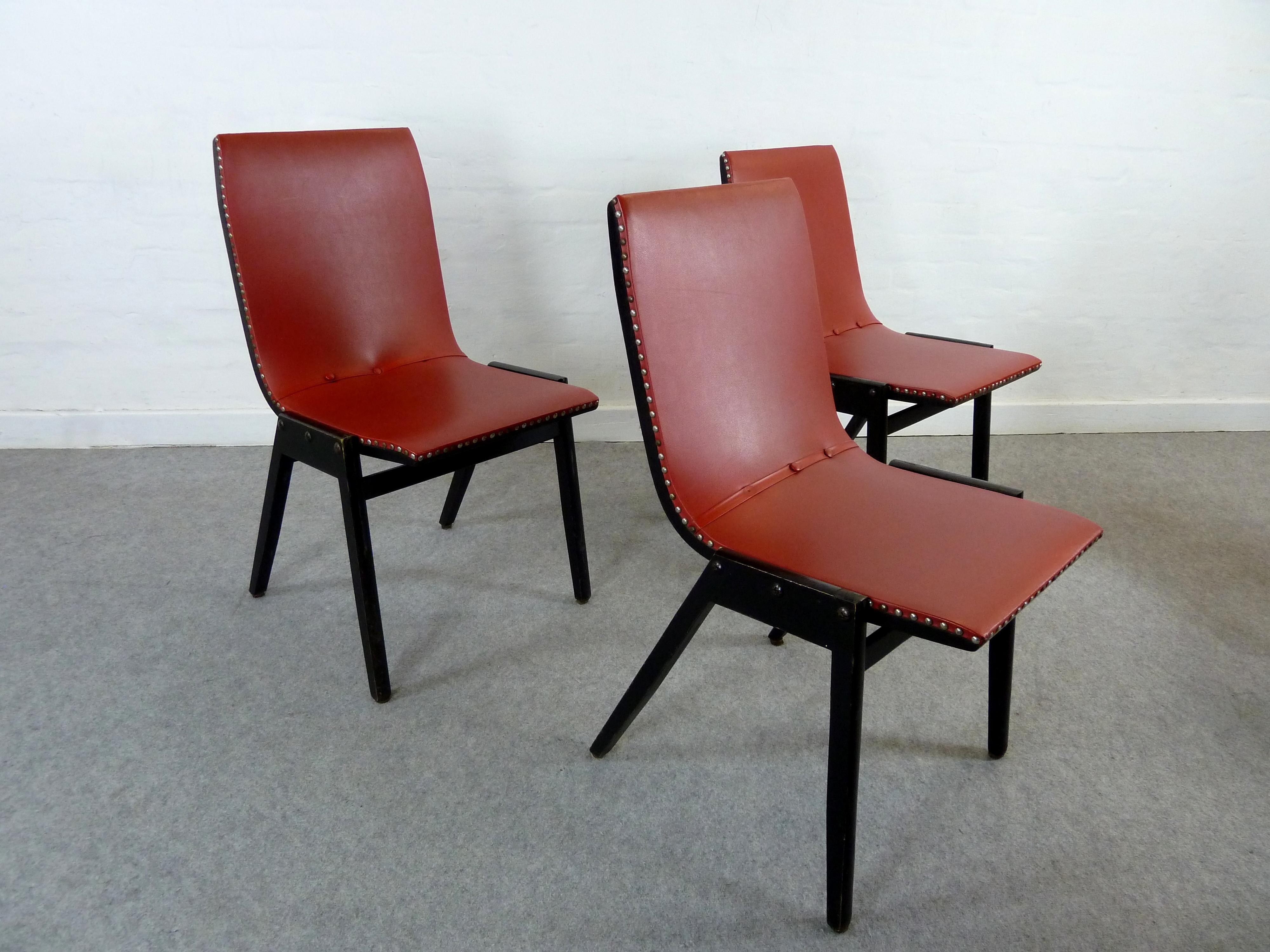 Ensemble de 5 chaises de salle à manger du designer autrichien Roland Rainer en vente 6