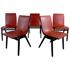 Vintage Set of 5 Midcentury Dining Chairs from Austrian Designer Roland Rainer