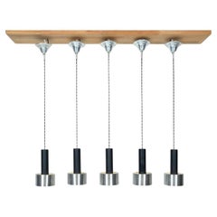 Used Set of 5 Midcentury Dutch Pendant Hanging Lights by Nico Kooy for Raak Amsterdam