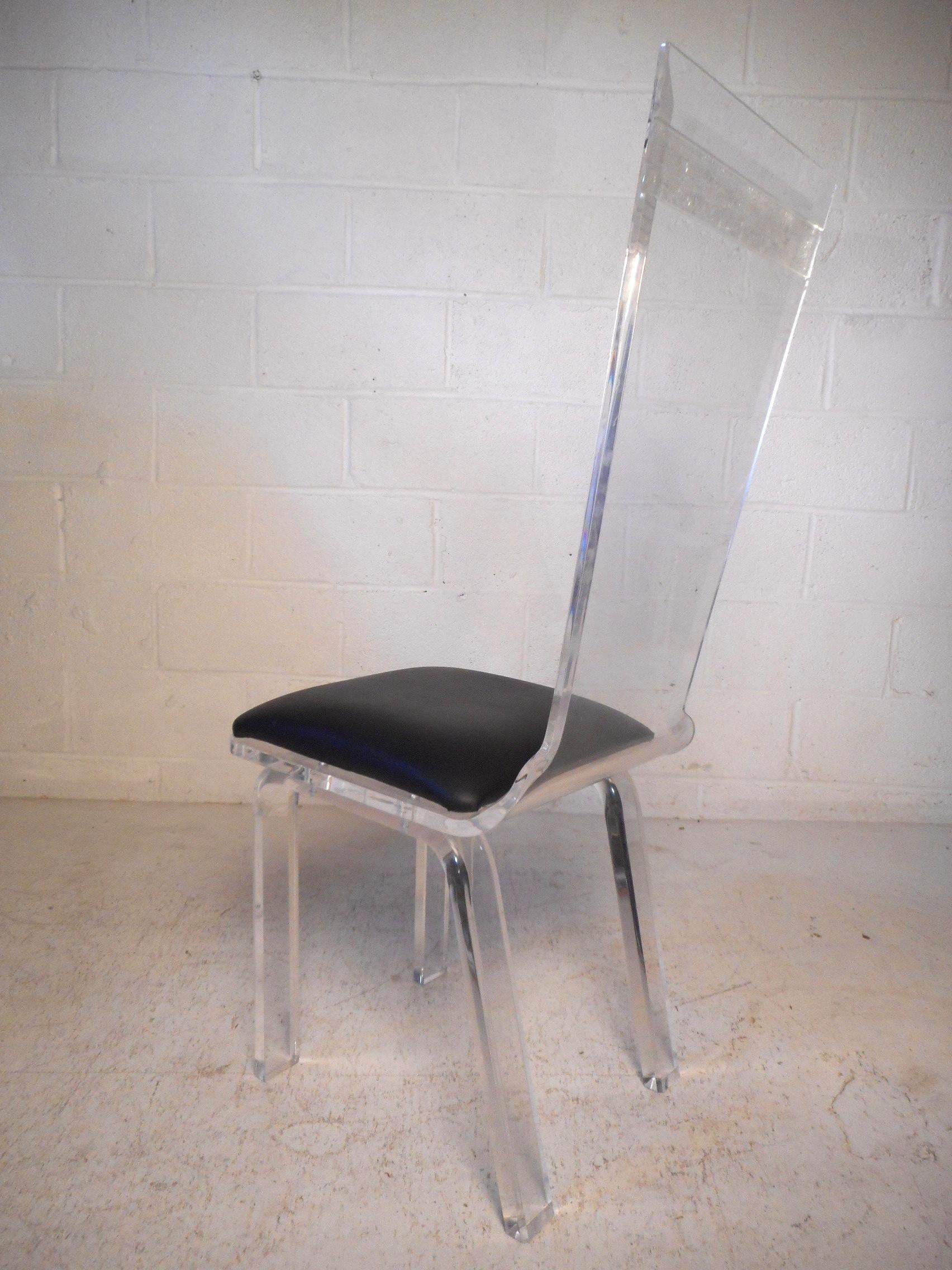 Set of 6 Midcentury Lucite Dining Chairs For Sale 1