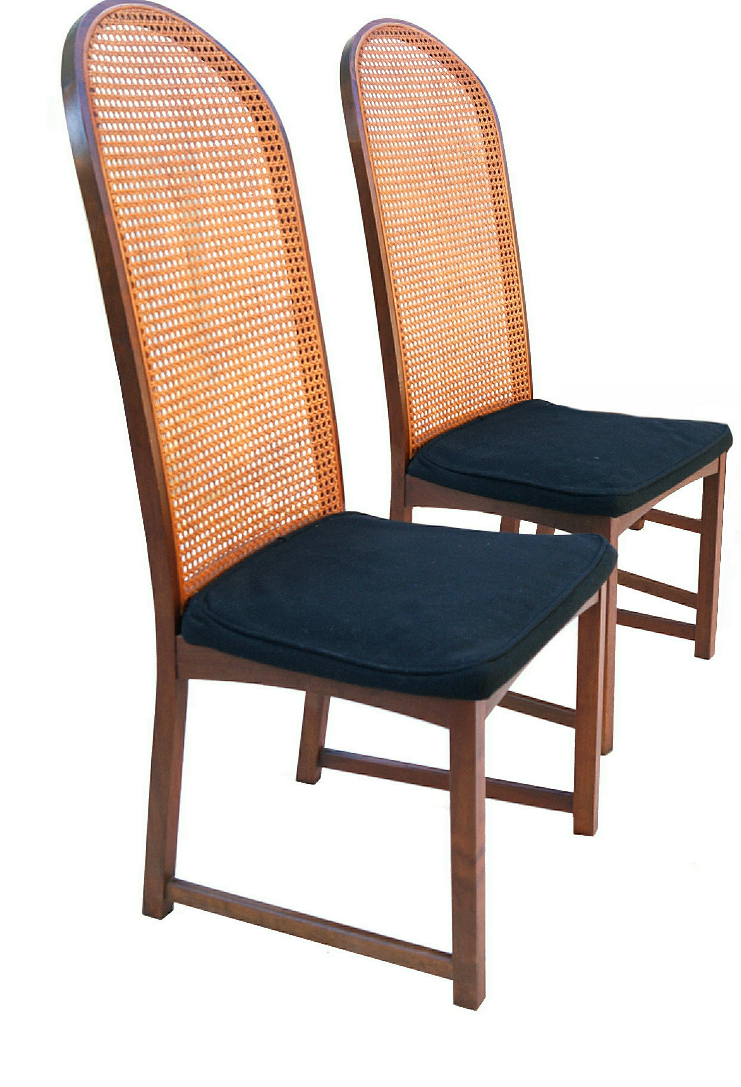 Set of 5 Milo Baughman Curved Cane Back Dining Chairs In Good Condition In Wayne, NJ