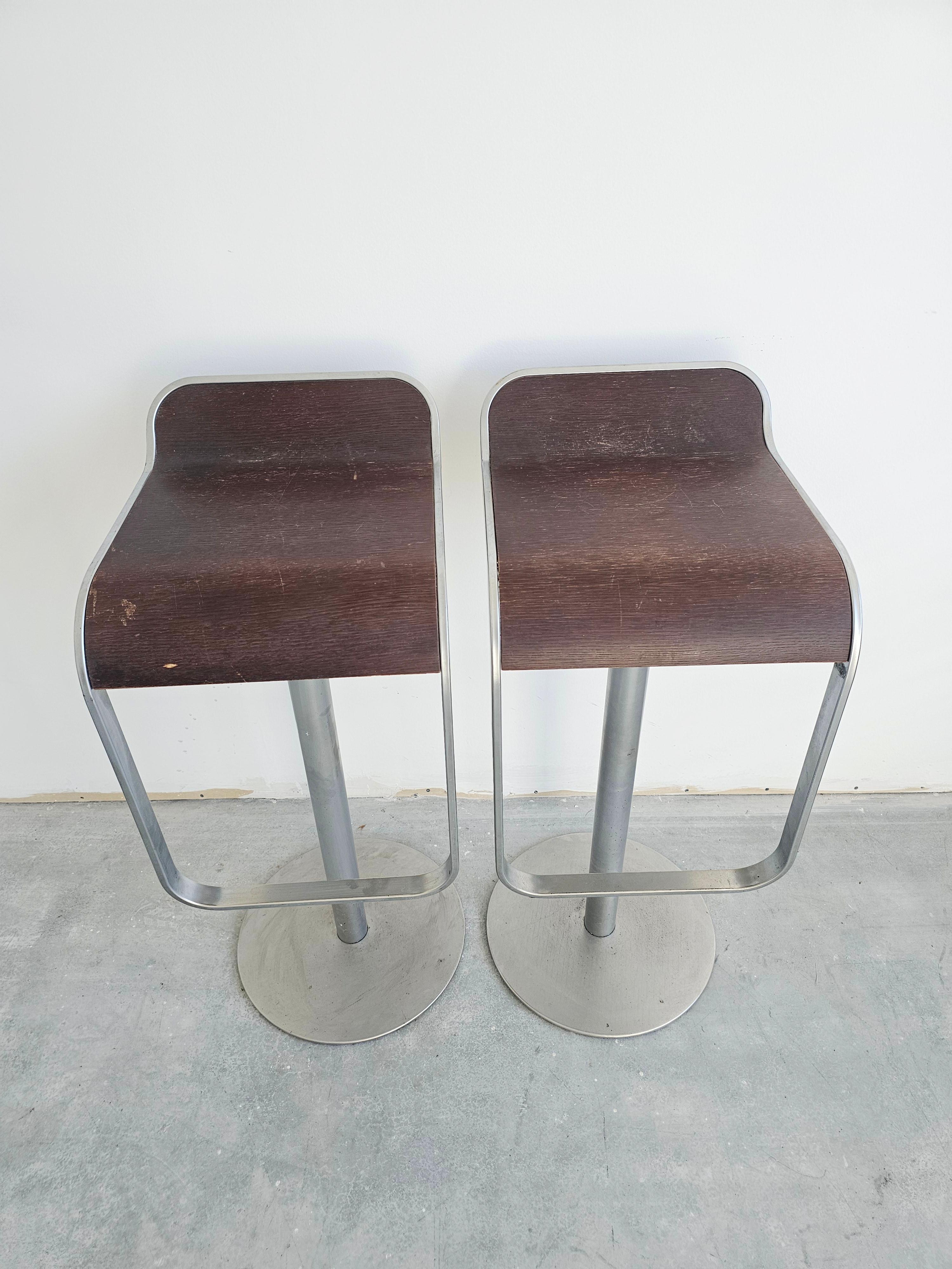 1 des 5 tabourets de bar minimalistes LEM de LaPalma en acier et sièges en bois Bon état - En vente à Beograd, RS