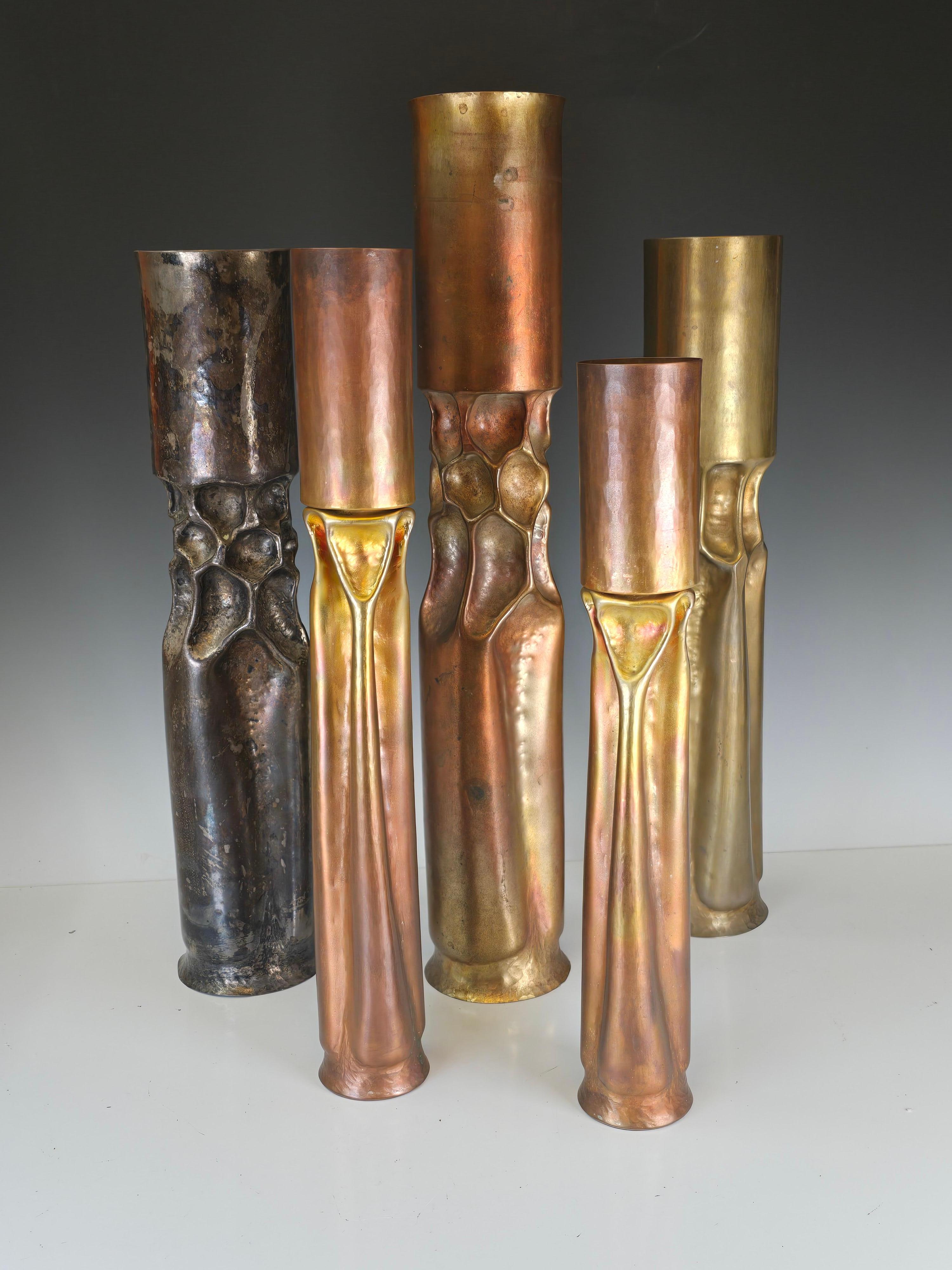 Organico moderno Set di 5 candelieri modernisti di Thomas Roy Markusen in vendita