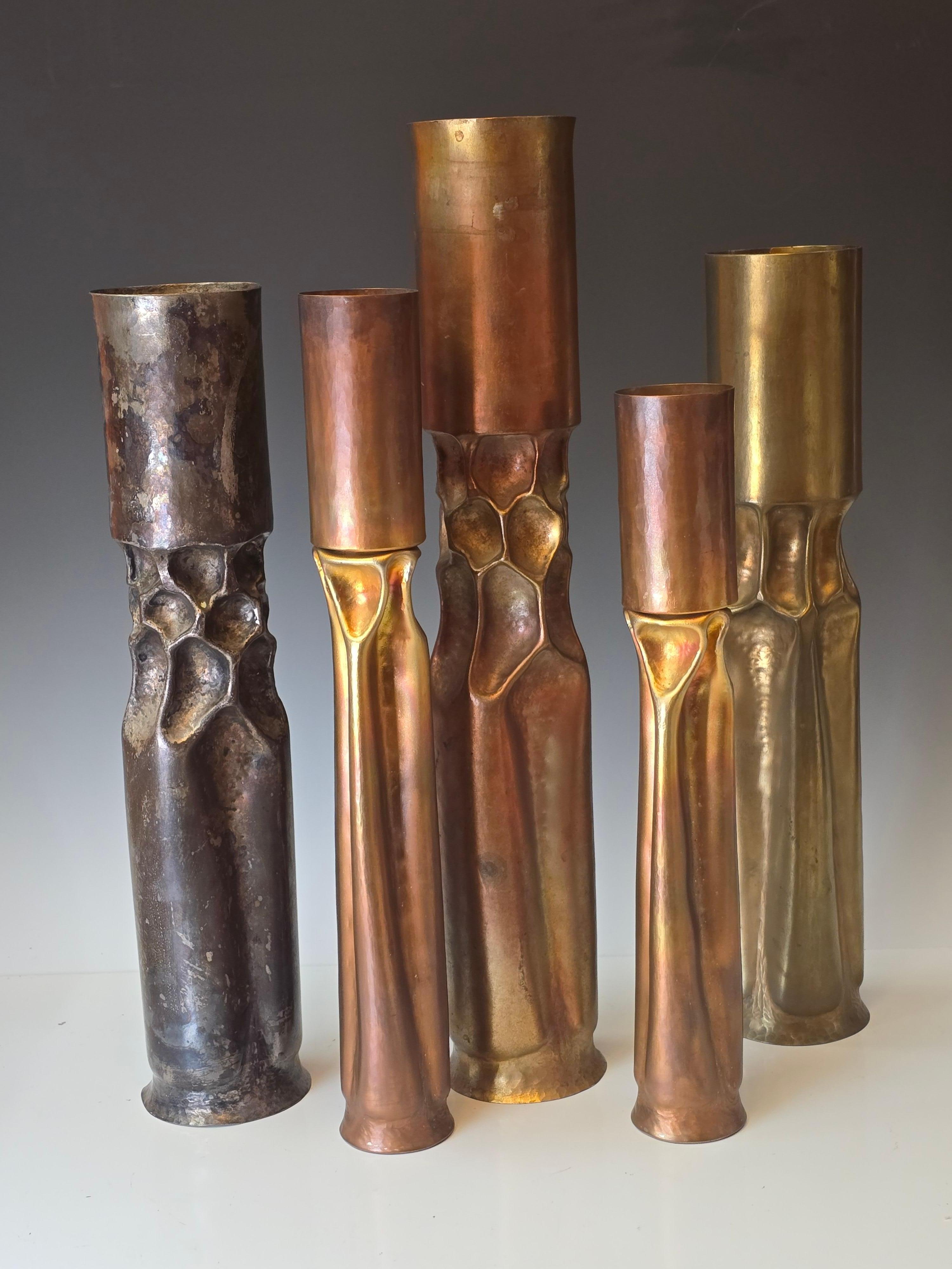 Martellato Set di 5 candelieri modernisti di Thomas Roy Markusen in vendita