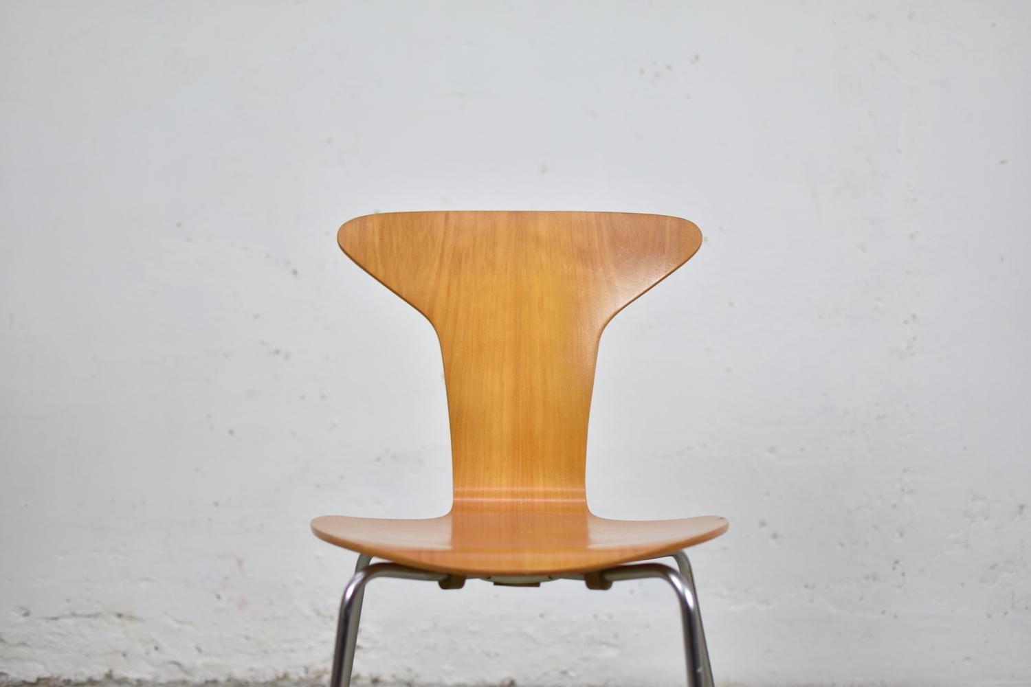 Scandinavian Modern Set of 5 ‘Mosquito’ Dining Chairs by A. Jacobsen for Fritz Hansen, Denmark 1950s