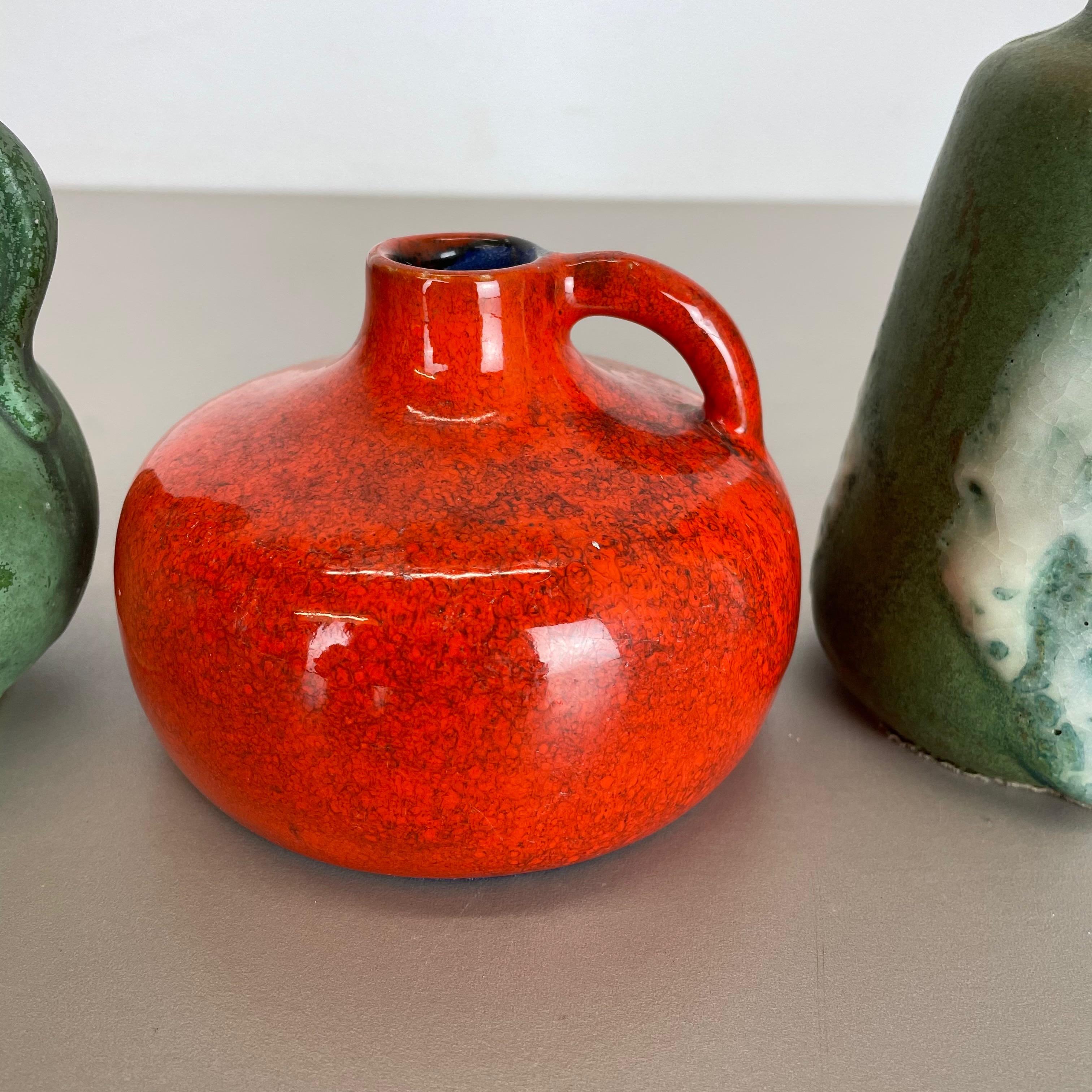 Set von 5 mehrfarbigen Keramikvasen-Objekten von Otto Keramik, Deutschland, 1970er Jahre im Angebot 2