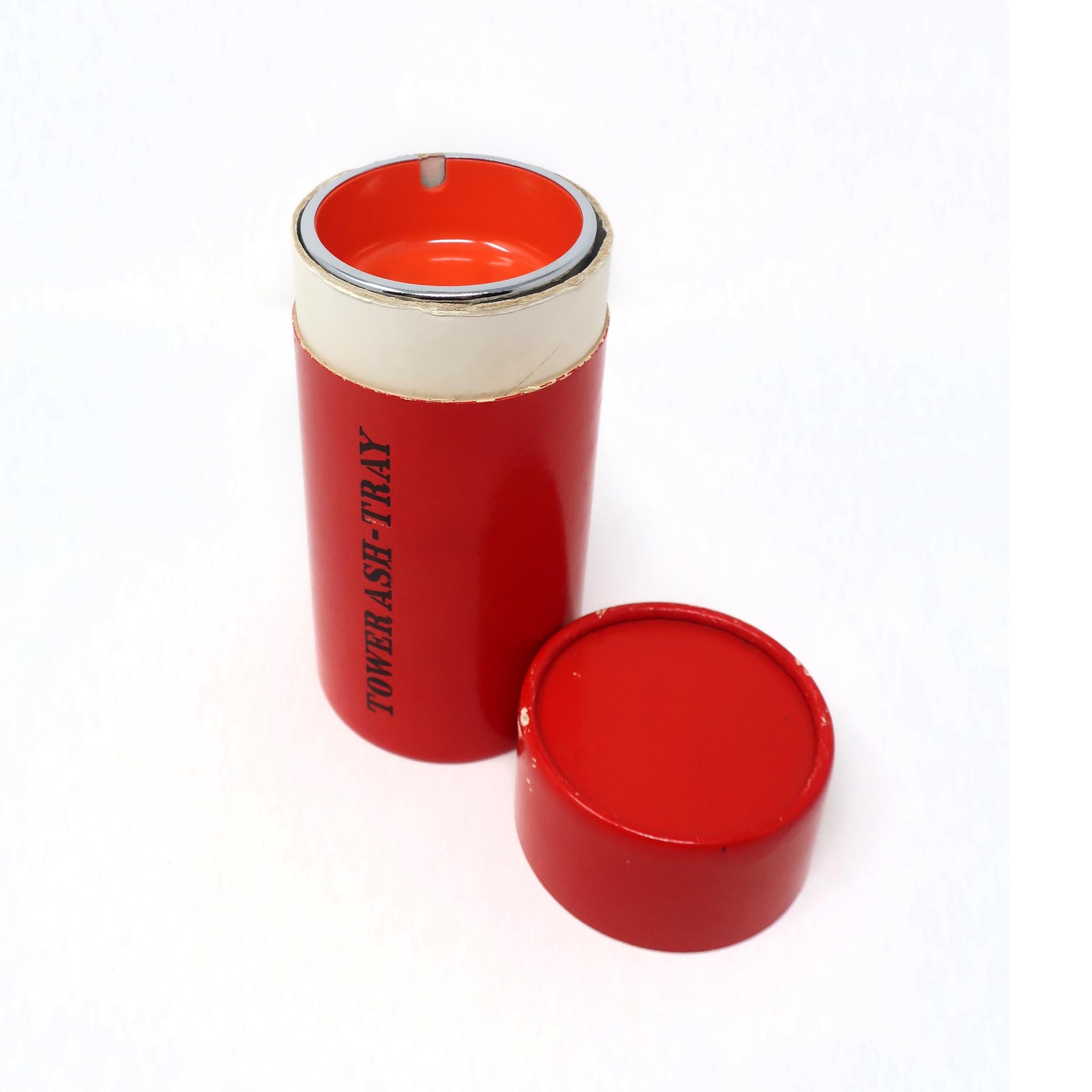 20th Century Set of 5 Multicolor Chrome Ashtrays by Isamu Kenmochi