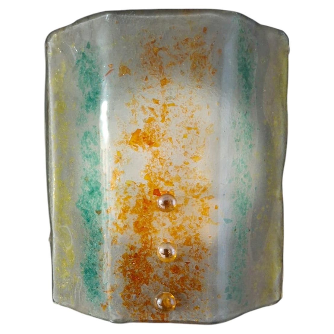 Lot de 5 appliques de Murano multicolores en vente