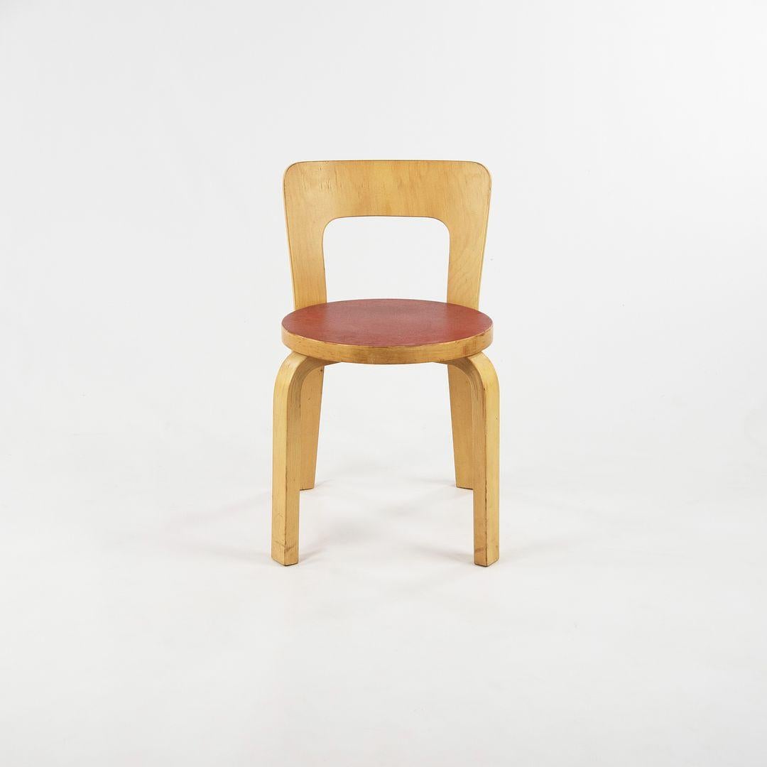 Metà XX secolo Set di 5 sedie per bambini N65 di Alvar & Aino Aalto per Artek Finlandia in vendita