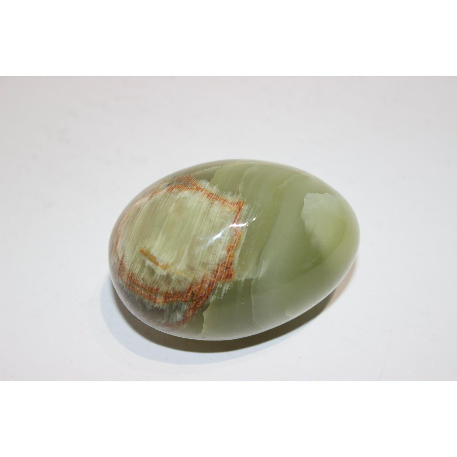 Hollywood Regency Set of 5 Natural Marble Eggs For Sale